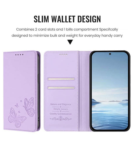 Кожен Kалъф с Джобове за Xiaomi 17T Pro, GKK RFID Wallet Book Case, Лилав (11)