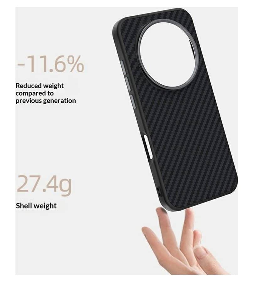 Magsafe Калъф за Honor Magic 8 Pro, Carbon Desigh Case, Черен (3)
