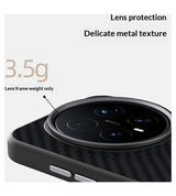 Magsafe Калъф за Honor Magic 8 Pro, Carbon Desigh Case, Черен (6)