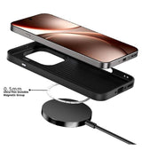Magsafe Kалъф за Oppo Find X9 Pro, GKK Carbon Desigh Case, Черен (5)