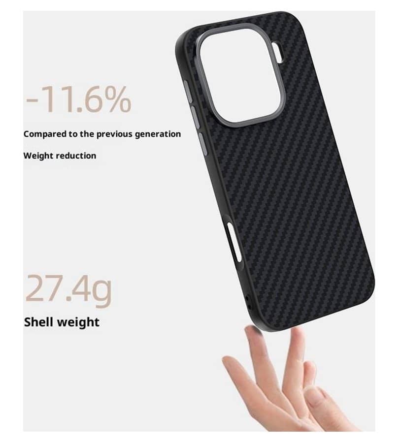 Magsafe Kалъф за Oppo Find X9 Pro, GKK Carbon Desigh Case, Черен (3)