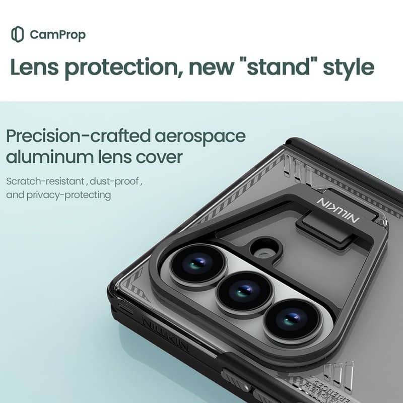 Противоударен Калъф за Samsung Z Fold 7, Nillkin Iceblade CamProp Case, Сив (21)