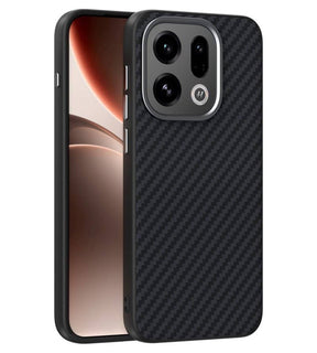 Magsafe калъф за Oppo Find X9, GKK Carbon Desigh Case, Черен