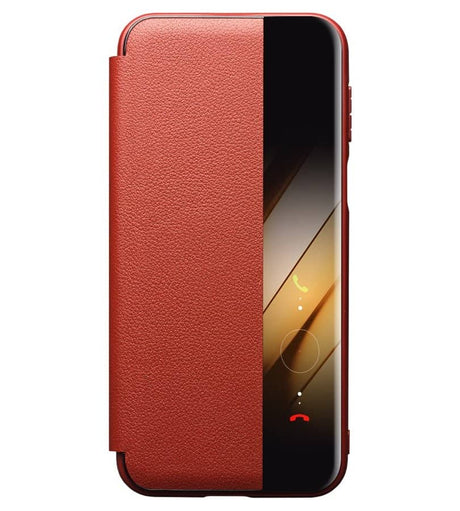Активен Калъф за Huawei Pura 80 Pro, Qialino Smart Book Case, Червен (8)