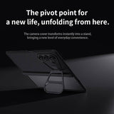 Magsafe Калъф за Samsung Z Fold 7, Nillkin Clear CamShield Prop Magnetic Case, Черен (8)