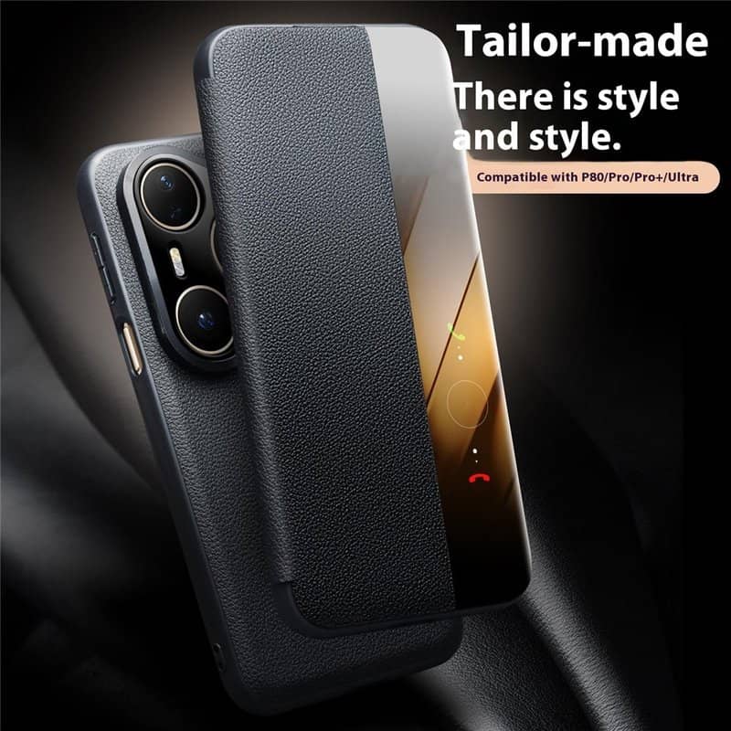 Активен Калъф за Huawei Pura 80 Pro, Qialino Smart Book Case, Червен (11)