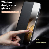 Активен Калъф за Huawei Pura 80 Pro, Qialino Smart Book Case, Червен (12)