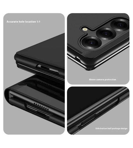 Кожен Калъф с Поставка за Samsung Z Fold 7, GKK Leather Case, Розов (14)