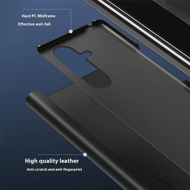 Кожен Калъф с Поставка за Samsung Z Fold 7, GKK Leather Case, Розов (16)