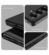 Кожен Калъф с Поставка за Samsung Z Fold 7, GKK Leather Case, Черен (14)