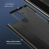 Кожен Калъф с Поставка за Samsung Z Fold 7, GKK Leather Case, Черен (16)