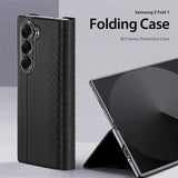 Кожен Калъф за Samsung Z Fold 7, Dux Ducis Bril Case, Черен (15)