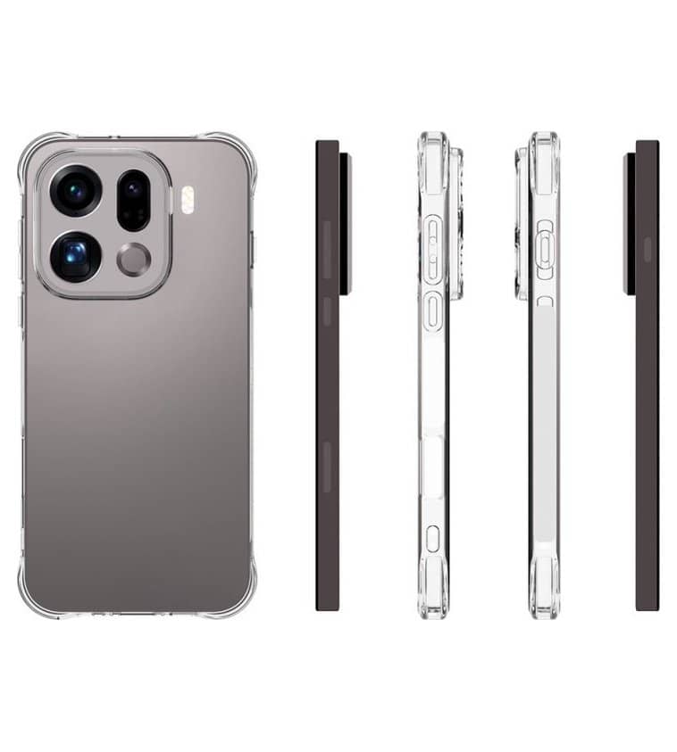 Противоударен Силиконов Калъф за Oppo Find X9 Pro, GKK Crystal Armor Case, Прозрачен (5)