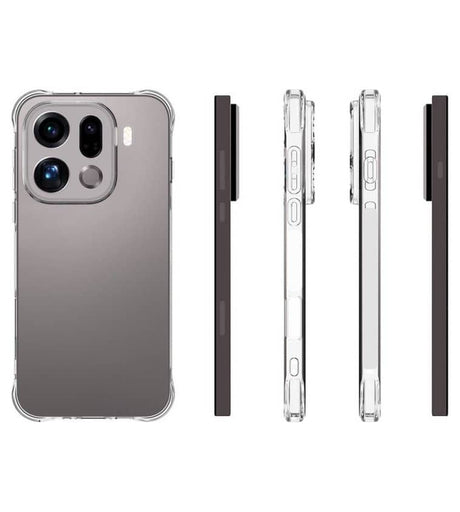 Противоударен Силиконов Калъф за Oppo Find X9 Pro, GKK Crystal Armor Case, Прозрачен (5)