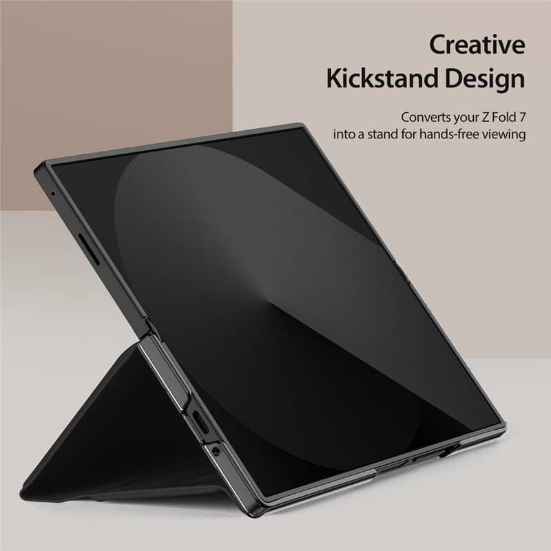 Кожен Калъф за Samsung Z Fold 7, Dux Ducis Bril Case, Черен (18)