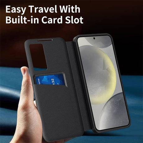 Активен Калъф за Samsung S23 Ultra, Smart Wallet Book Case, Черен (15)