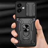 Калъф с Предпазител за Камера и Стойка за Samsung A06, Kickstand Pro Case, Черен (16)