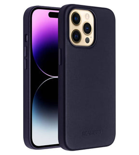 Magsafe Калъф за iPhone 14 Pro, Qialino Leather Case, Син