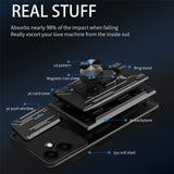 Калъф с Предпазител за Камера и Стойка за Samsung A06, Kickstand Pro Case, Черен (15)