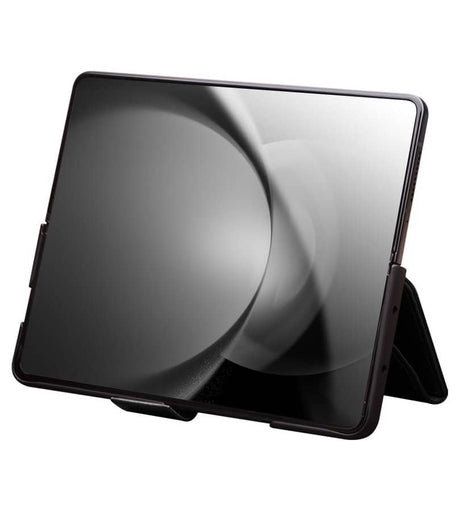 Кожен Калъф за Samsung Z Fold 6, Qialino Book Case, Черен (8)