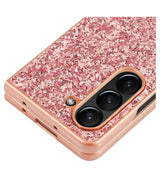 Калъф с Блестяща Декорация за Samsung Z Fold 6, Glitter Electroplating Case, Розов (12)