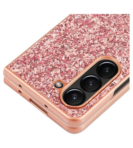 Калъф с Блестяща Декорация за Samsung Z Fold 6, Glitter Electroplating Case, Розов (12)