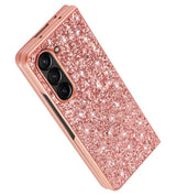 Калъф с Блестяща Декорация за Samsung Z Fold 6, Glitter Electroplating Case, Розов (11)