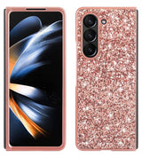 Калъф с Блестяща Декорация за Samsung Z Fold 6, Glitter Electroplating Case, Розов (8)
