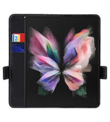 Кожен Калъф с S-Pen Поставка за Samsung Z Fold 3, GKK Leather Case, Черен (18)