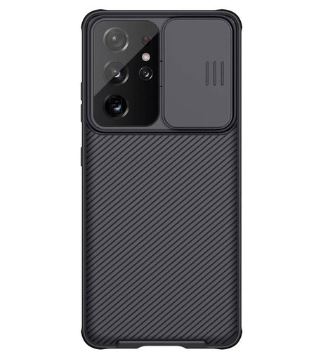 Калъф с Плъзгач за Камера за Samsung S21 Ultra, Nillkin CamShield Case, Черен (6)