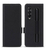 Кожен Калъф с S-Pen Поставка за Samsung Z Fold 3, GKK Leather Case, Черен (8)