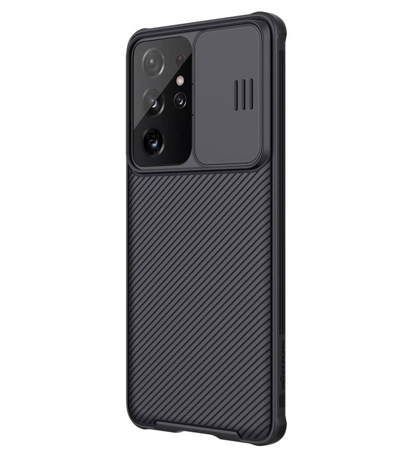 Калъф с Плъзгач за Камера за Samsung S21 Ultra, Nillkin CamShield Case, Черен (8)