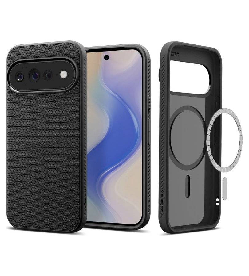 Magsafe Kалъф за Google Pixel 11 Pro XL, Spigen Liquid Air Mag Fit Case Matte Black, Черен