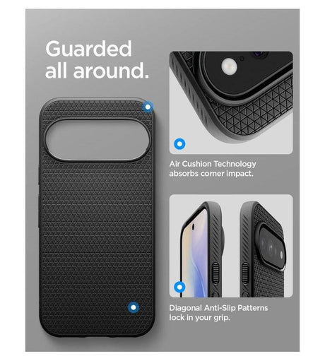 Magsafe Kалъф за Google Pixel 11 Pro XL, Spigen Liquid Air Mag Fit Case Matte Black, Черен (11)