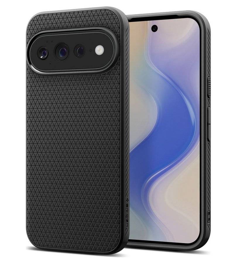 Противоударен Калъф за Google Pixel 11 Pro XL, Spigen Liquid Air Case Matte Black, Черен