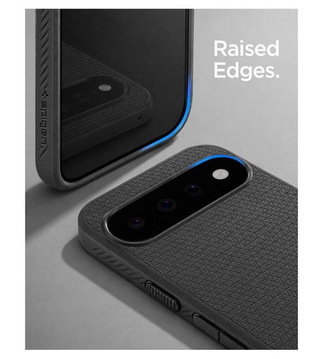 Противоударен Калъф за Google Pixel 11, Spigen Liquid Air Case Matte Black, Черен (9)