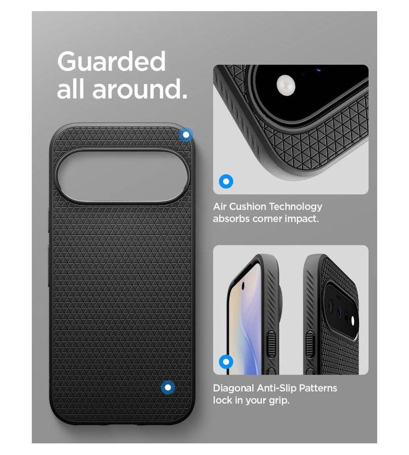 Magsafe Kалъф за Google Pixel 11, Spigen Liquid Air Mag Fit Case Matte Black, Черен (11)