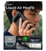 Magsafe Калъф за Google Pixel 11 Pro, Spigen Liquid Air Mag Fit Case Matte Black, Черен (7)