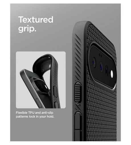 Противоударен Калъф за Google Pixel 11, Spigen Liquid Air Case Matte Black, Черен (12)