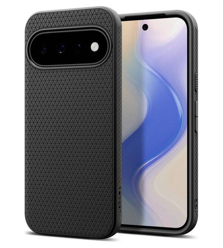 Противоударен Калъф за Google Pixel 11, Spigen Liquid Air Case Matte Black, Черен