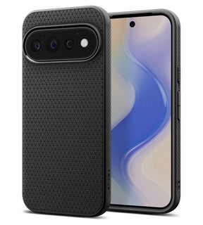 Противоударен Калъф за Google Pixel 11 Pro, Spigen Liquid Air Case Matte Black, Черен