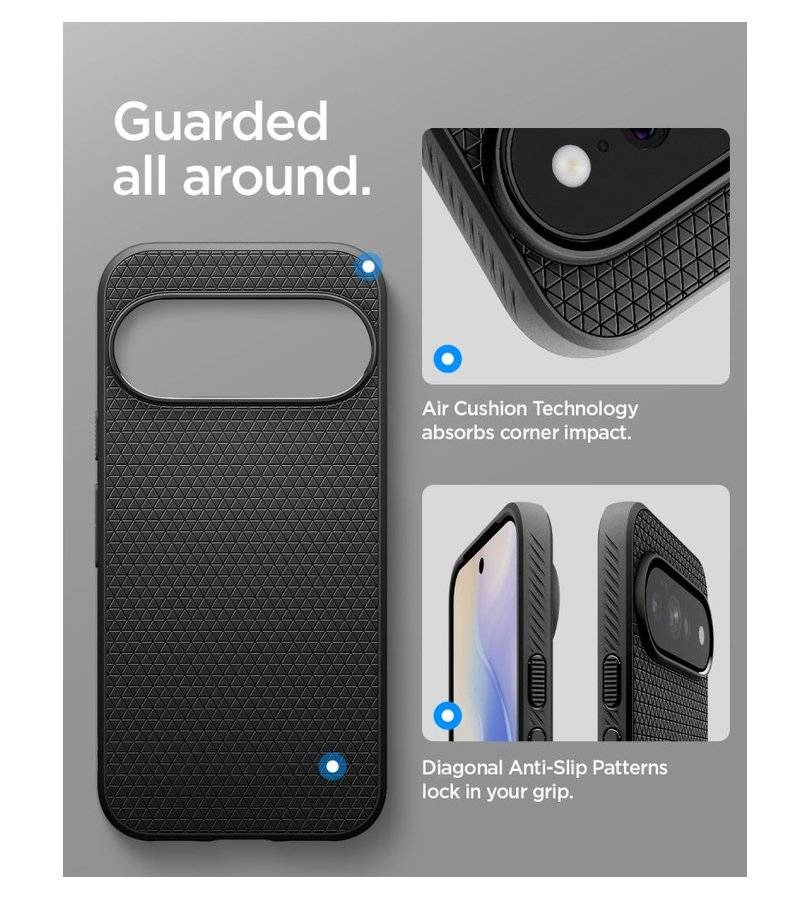 Magsafe Калъф за Google Pixel 11 Pro, Spigen Liquid Air Mag Fit Case Matte Black, Черен (11)