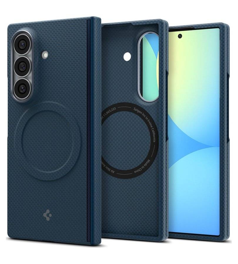 Magsafe калъф за Samsung Z Fold 8 Ultra, Spigen Airskin Aramid Mag Fit Case, Син