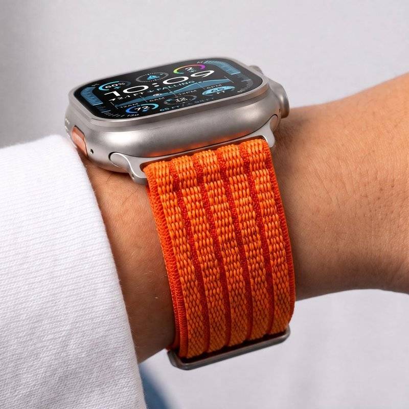Текстилна Каишка за Apple Watch 44/ 45/ 46/ 49mm, Tech-Protect Nylon Sport Band, Оранжев (8)