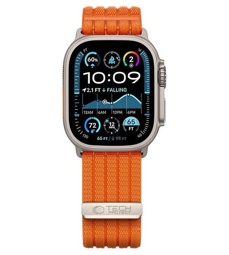 Текстилна Каишка за Apple Watch 44/ 45/ 46/ 49mm, Tech-Protect Nylon Sport Band, Оранжев (3)