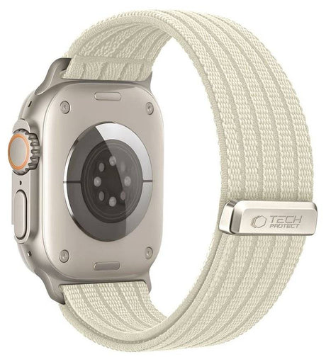 Текстилна Каишка за Apple Watch 44/ 45/ 46/ 49mm, Tech-Protect Nylon Sport Band, Бежов (2)