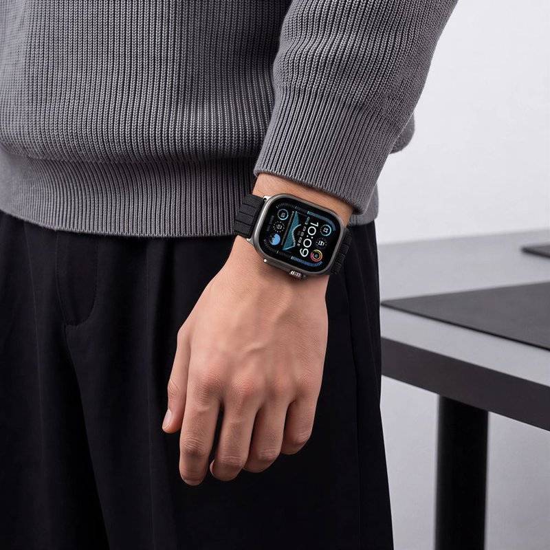 Текстилна Каишка за Apple Watch 44/ 45/ 46/ 49mm, Tech-Protect Nylon Sport Band, Черен (5)