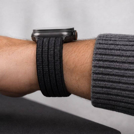 Текстилна Каишка за Apple Watch 44/ 45/ 46/ 49mm, Tech-Protect Nylon Sport Band, Черен (7)