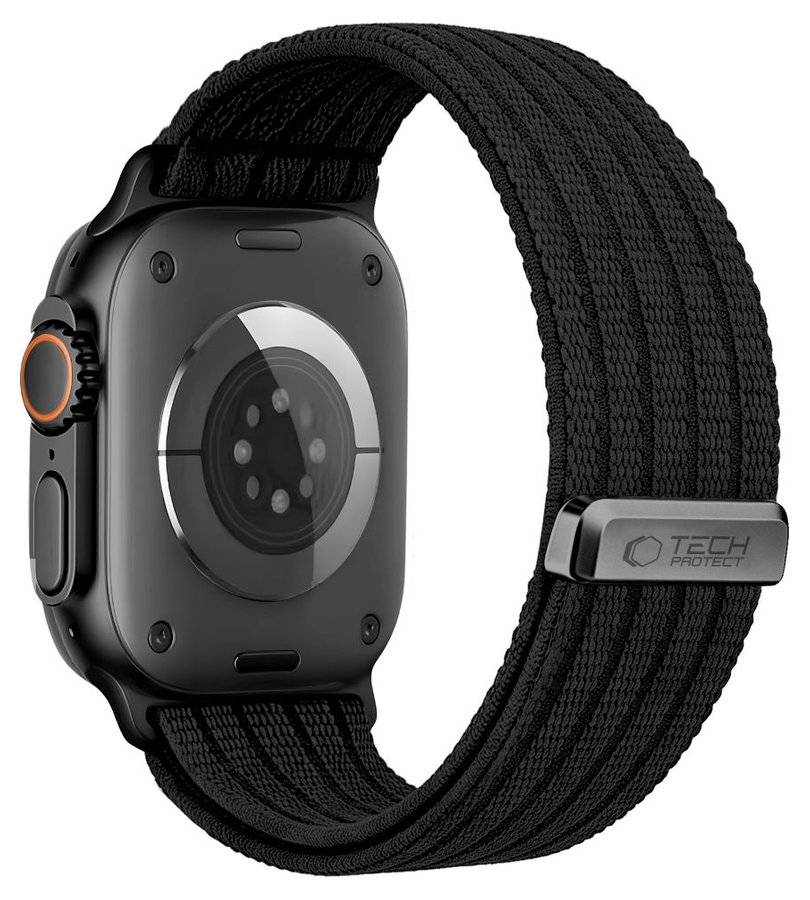 Текстилна Каишка за Apple Watch 44/ 45/ 46/ 49mm, Tech-Protect Nylon Sport Band, Черен (2)