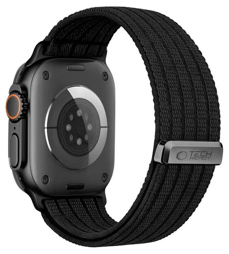 Текстилна Каишка за Apple Watch 44/ 45/ 46/ 49mm, Tech-Protect Nylon Sport Band, Черен (2)